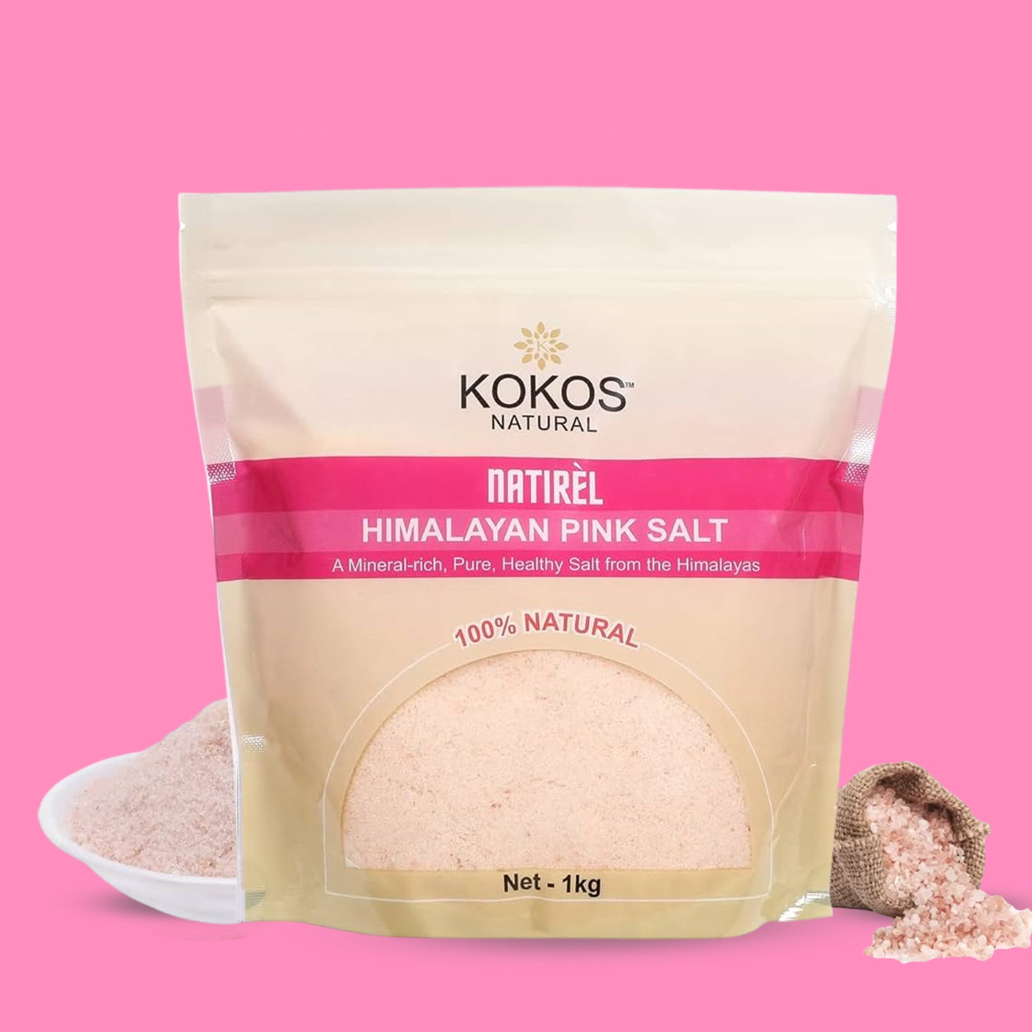 Natirèl Himalayan Pink Salt - 1kg