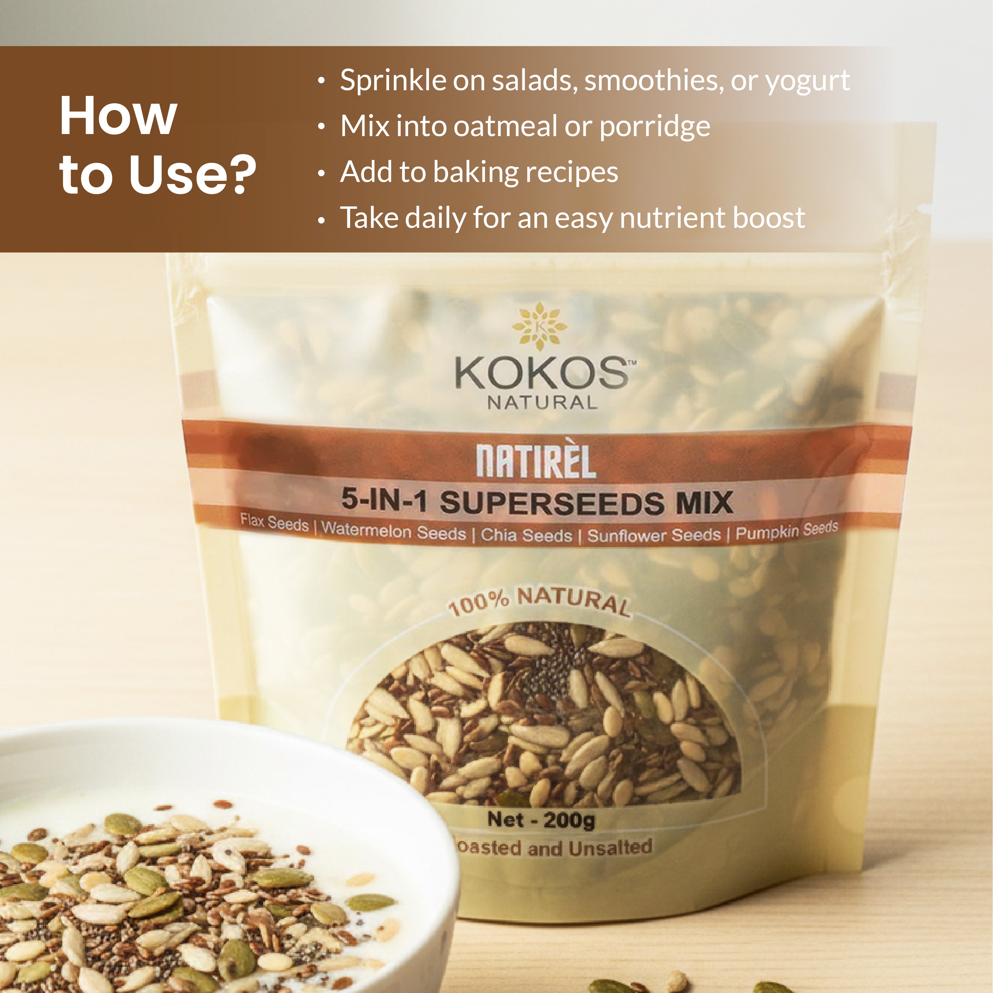 5-in-1 Super Seeds Mix - 200g