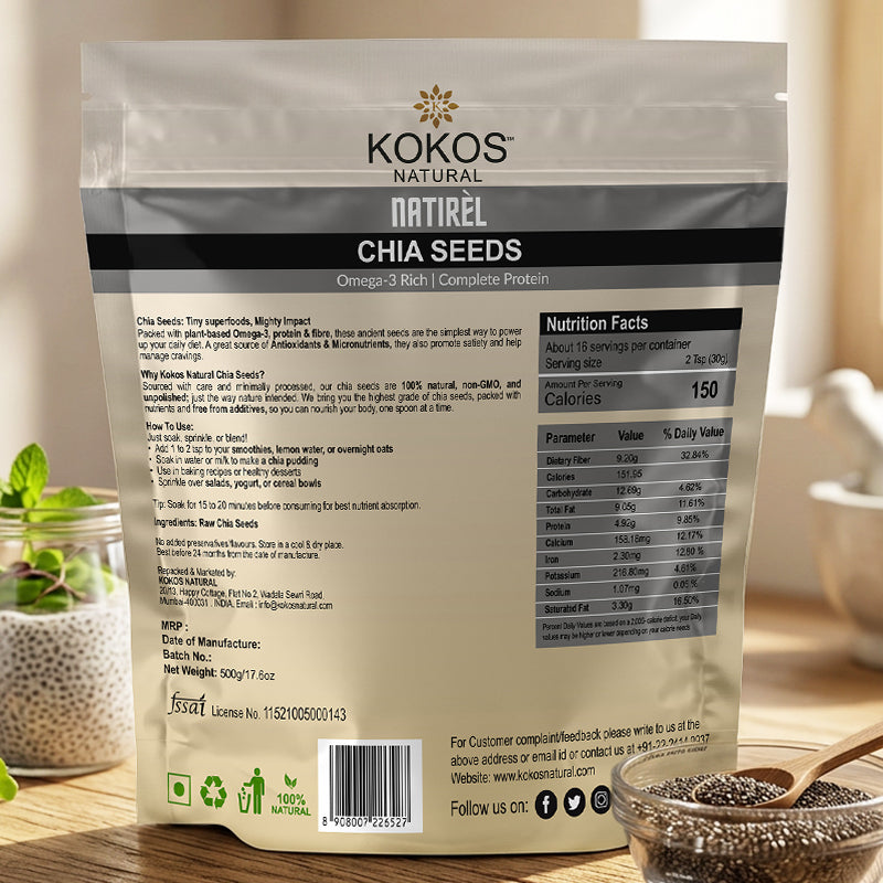 Kokos Natural Chia Seeds 500g