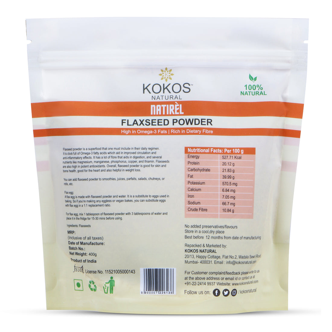 Flax Seed Powder - 400g