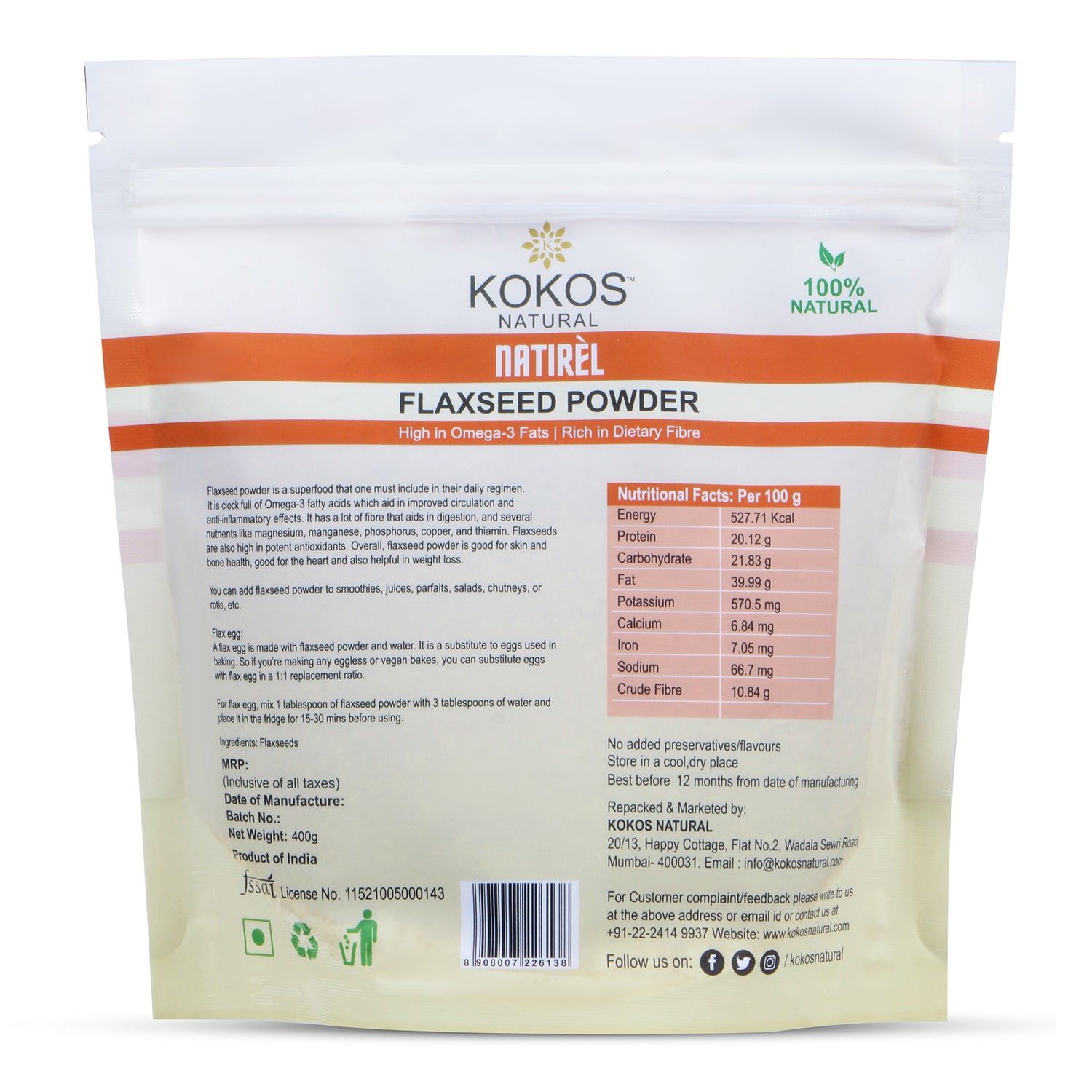 Flax Seed Powder - 400g