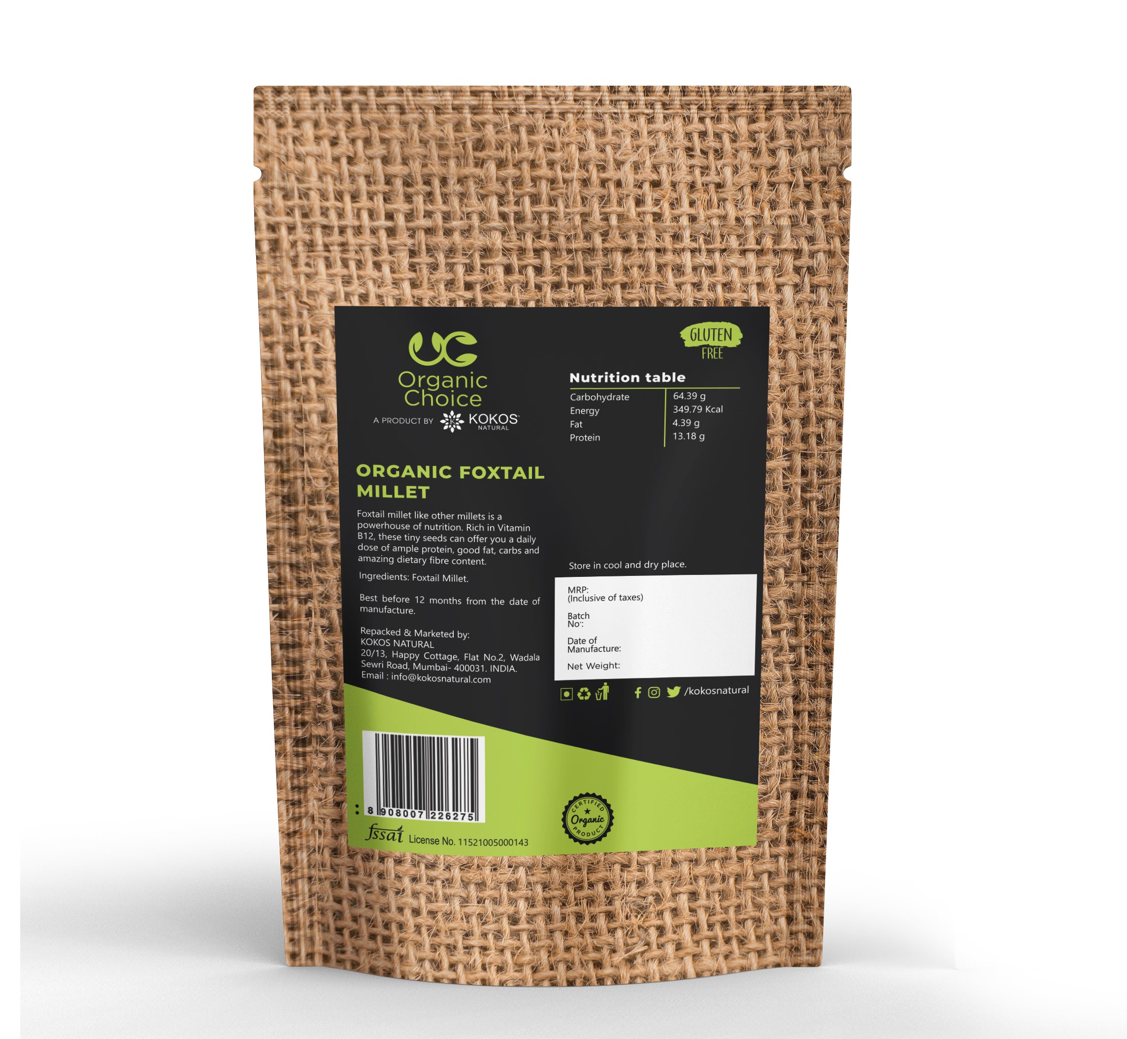 Organic Foxtail Millet