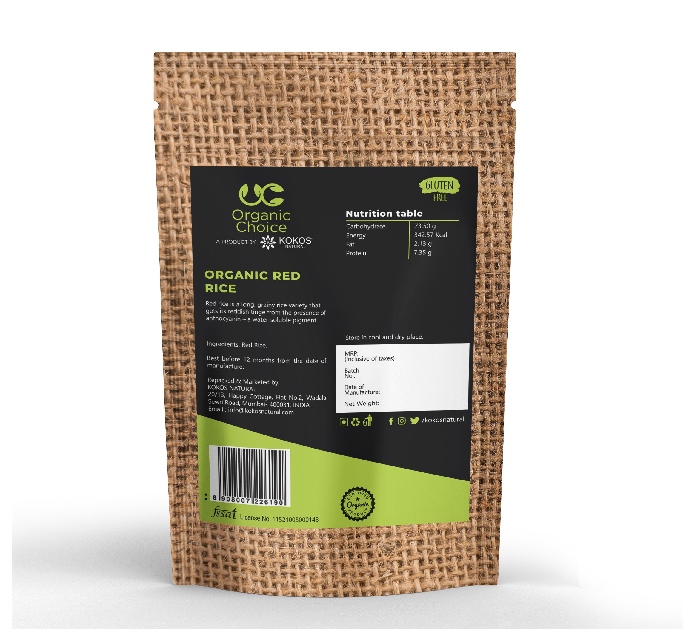 Organic Red Rice