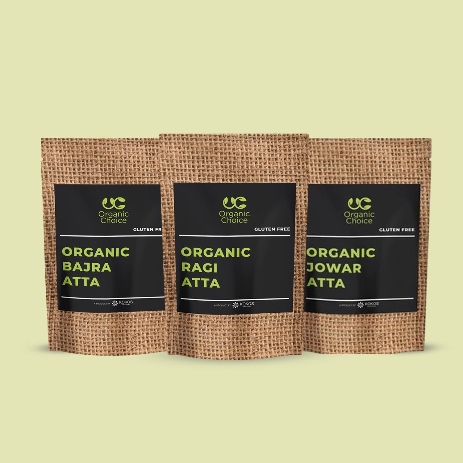 Organic Millet combo - Jowar Atta, Ragi Atta, Bajra Atta